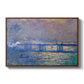 Charing Cross Bridge, 1903 by Claude Monet in a walnut floater framed canvas wall art display.
