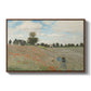 The Poppy Field near Argenteuil, 1873 by Claude Monet in a walnut floater framed canvas wall art display.