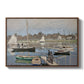 The Basin at Argenteuil, 1874 by Claude Monet in a walnut floater framed canvas wall art display.