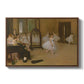 The Dancing Class, c. 1870 by Edgar Degas in a walnut floater framed canvas wall art display.