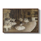 The Rehearsal of the Ballet Onstage, 1874 by Edgar Degas in a walnut floater framed canvas wall art display.