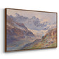 Angled view of Odenwinklkees with the Johannisberg, 1902 by Edward Theodore Compton in a walnut floater framed canvas.