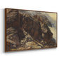 Angled view of High Mountain Study, c. 1870 by Edward Theodore Compton in a walnut floater framed canvas.