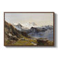 The Großglockner from the Prager Hut, 1890 by Edward Theodore Compton in a walnut floater framed canvas wall art display.