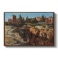 Palatine in Rome, c. 1921 by Edward Theodore Compton in a walnut floater framed canvas wall art display.