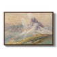 From the Dolomites, 1904 by Edward Theodore Compton in a walnut floater framed canvas wall art display.