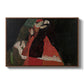 Cardinal and Nun (Caress), 1912 by Egon Schiele in a walnut floater framed canvas wall art display.