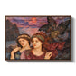 The Vision, 1914 by Evelyn De Morgan in a walnut floater framed canvas wall art display.