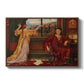 The Gilded Cage, c. 1901-1902 by Evelyn De Morgan in a walnut floater framed canvas wall art display.