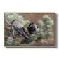 Hooded Crows (Kråkor), 1891 by Bruno Liljefors in a natural wood floater framed canvas wall art display.