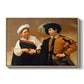 The Fortune Teller (Capitoline Version), c. 1599 by Caravaggio in a natural wood floater framed canvas wall art display.