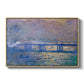 Charing Cross Bridge, 1903 by Claude Monet in a natural wood floater framed canvas wall art display.