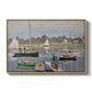The Basin at Argenteuil, 1874 by Claude Monet in a natural wood floater framed canvas wall art display.