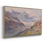 Angled view of Odenwinklkees with the Johannisberg, 1902 by Edward Theodore Compton in a natural wood floater framed canvas.