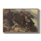 High Mountain Study, c. 1870 by Edward Theodore Compton in a natural wood floater framed canvas wall art display.