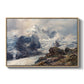 The Grossglockner, 1880 by Edward Theodore Compton in a natural wood floater framed canvas wall art display.
