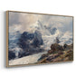 Angled view of The Grossglockner, 1880 by Edward Theodore Compton in a natural wood floater framed canvas.