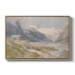 Shepherds (Pasterze), c. 1921 by Edward Theodore Compton in a natural wood floater framed canvas wall art display.