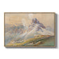 From the Dolomites, 1904 by Edward Theodore Compton in a natural wood floater framed canvas wall art display.