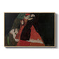 Cardinal and Nun (Caress), 1912 by Egon Schiele in a natural wood floater framed canvas wall art display.
