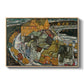 Crescent of Houses II (Island Town), 1915 by Egon Schiele in a natural wood floater framed canvas wall art display.