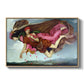 Night and Sleep, 1878 by Evelyn De Morgan in a natural wood floater framed canvas wall art display.