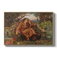A Soul in Hell, c. 1901-1902 by Evelyn De Morgan in a natural wood floater framed canvas wall art display.