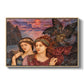 The Vision, 1914 by Evelyn De Morgan in a natural wood floater framed canvas wall art display.