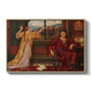 The Gilded Cage, c. 1901-1902 by Evelyn De Morgan in a natural wood floater framed canvas wall art display.