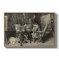 The Chess Players, 1858 by Ernest Meissonier in a natural wood floater framed canvas wall art display.