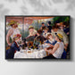 Front view of Luncheon of the Boating Party (Le Déjeuner des canotiers), 1880-1881 by Pierre-Auguste Renoir in a black floater framed canvas.