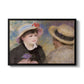Boating Couple (Aline Charigot and Renoir), c. 1881 by Pierre-Auguste Renoir in a black floater framed canvas wall art display.