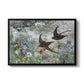 Common Swifts, 1886 by Bruno Liljefors in a black floater framed canvas wall art display.