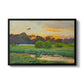 Flying Duck at Sunset, 1924 by Bruno Liljefors in a black floater framed canvas wall art display.