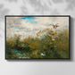 Front view of Wild Ducks (Grasänder), 1890 by Bruno Liljefors in a black floater framed canvas.