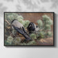 Front view of Hooded Crows (Kråkor), 1891 by Bruno Liljefors in a black floater framed canvas.