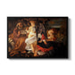 Rest on the Flight into Egypt, c. 1597 by Caravaggio in a black floater framed canvas wall art display.