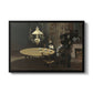 Interior, after Dinner, 1868-1869 by Claude Monet in a black floater framed canvas wall art display.