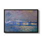 Charing Cross Bridge, 1903 by Claude Monet in a black floater framed canvas wall art display.