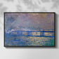 Front view of Charing Cross Bridge, 1903 by Claude Monet in a black floater framed canvas.