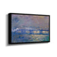 Angled view of Charing Cross Bridge, 1903 by Claude Monet in a black floater framed canvas.