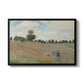 The Poppy Field near Argenteuil, 1873 by Claude Monet in a black floater framed canvas wall art display.