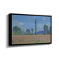 Angled view of Poppy Field (Giverny), 1890-1891 by Claude Monet in a black floater framed canvas.