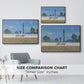 Size comparison chart for black floater framed canvas featuring Poppy Field (Giverny), 1890-1891 by Claude Monet.
