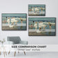 Size comparison chart for black floater framed canvas featuring A Holiday, c. 1915 by Edward Henry Potthast.