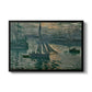 Sunrise (Marine), 1873 by Claude Monet in a black floater framed canvas wall art display.