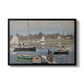 The Basin at Argenteuil, 1874 by Claude Monet in a black floater framed canvas wall art display.