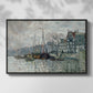 Front view of View of the Prins Hendrikkade and Kromme Waal in Amsterdam, 1874 by Claude Monet in a black floater framed canvas.