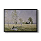 Summer (L'ete), 1874 by Claude Monet in a black floater framed canvas wall art display.