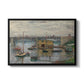 Bridge at Argenteuil on a Gray Day, c. 1876 by Claude Monet in a black floater framed canvas wall art display.
